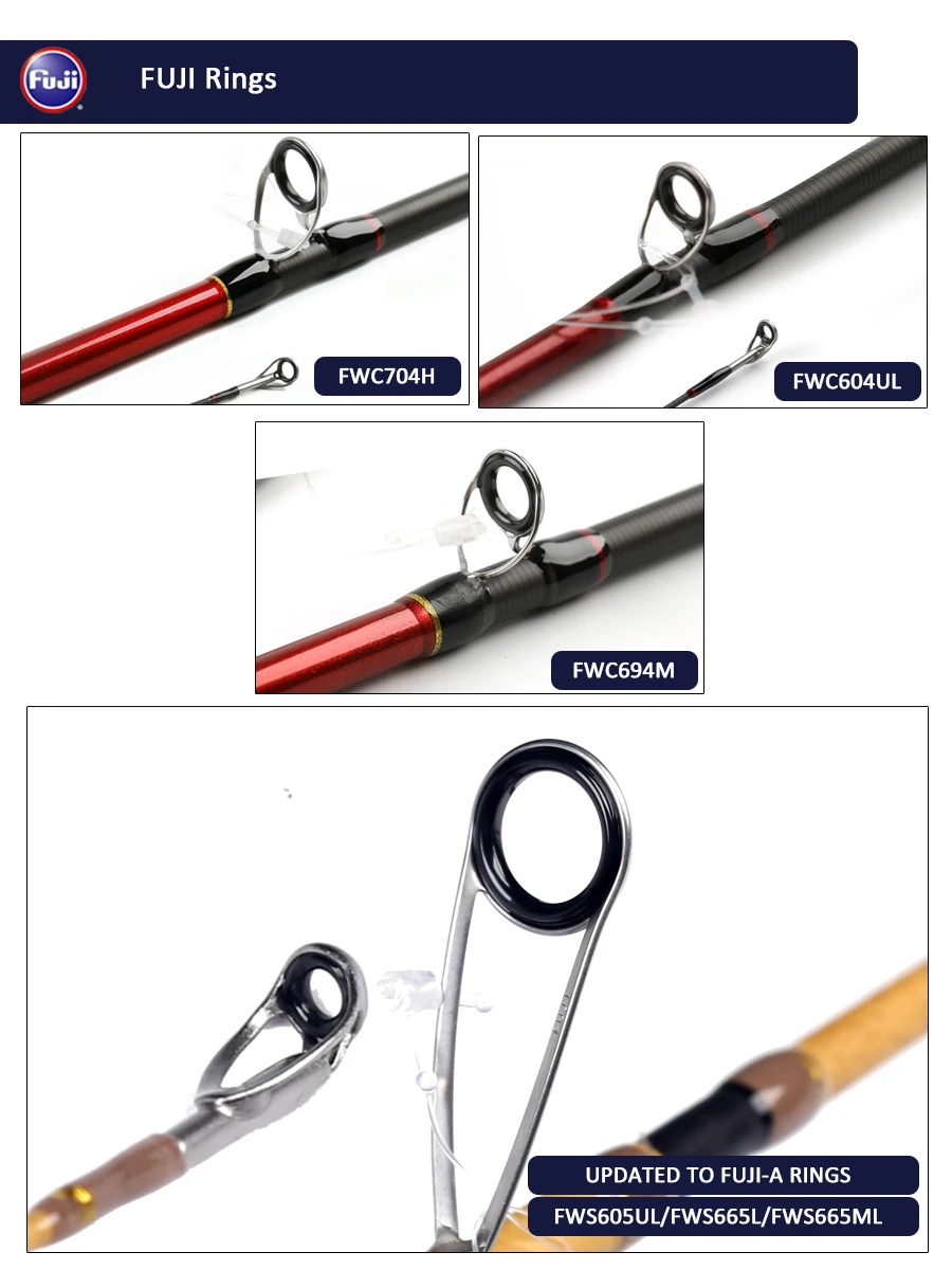 KUYING Freestyle Walker Angelrute Spinning Baitcasting Caster Köderrute Mini Taschen-Reiserute aus Kohlefasermaterial mit Fuji-Teilen – Detail 3