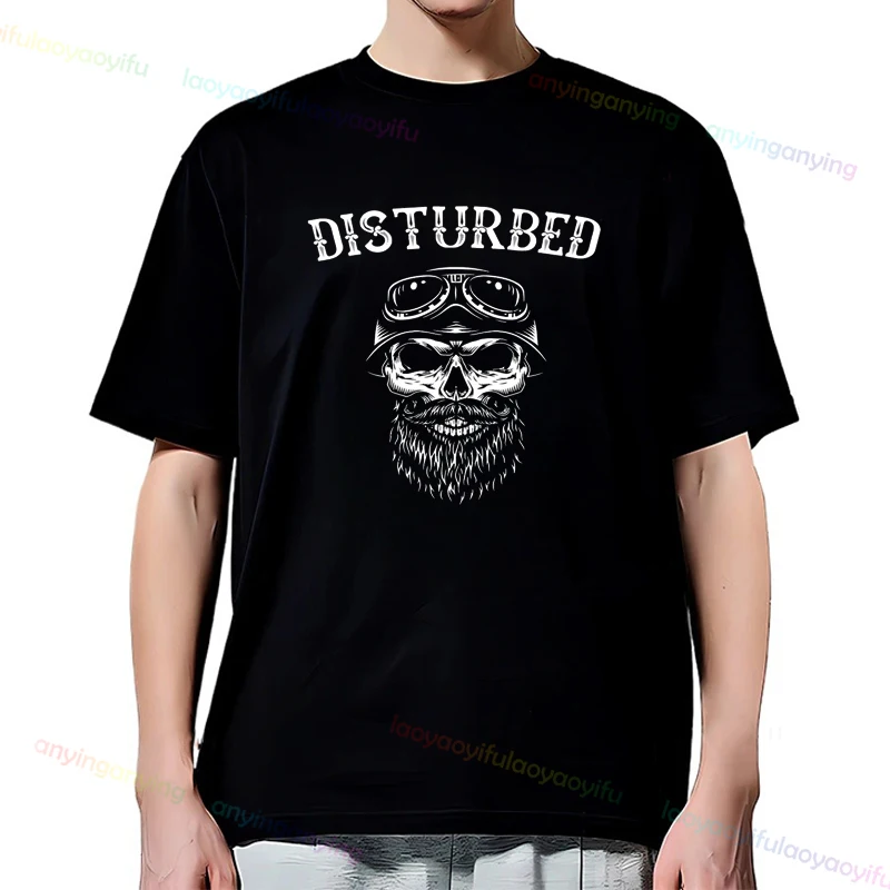 2025, Y2k – Disturbed Band – Grafik bedrucktes Rockband-T-Shirt, atmungsaktiv, bequem, Baumwolle, Streetwear, Herrenbekleidung, Damenoberteil