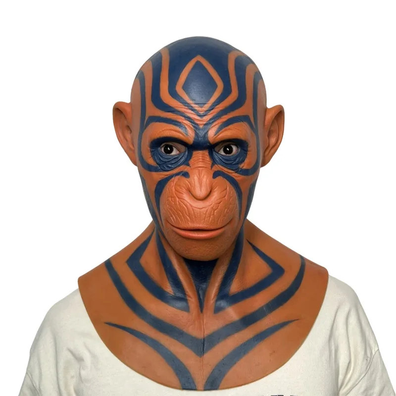 Realistic Silicone Mask Gorilla Party Mask Apes Cosplay Customized Costume Monkey Full Head Mask for Halloween Carnival Tv Props