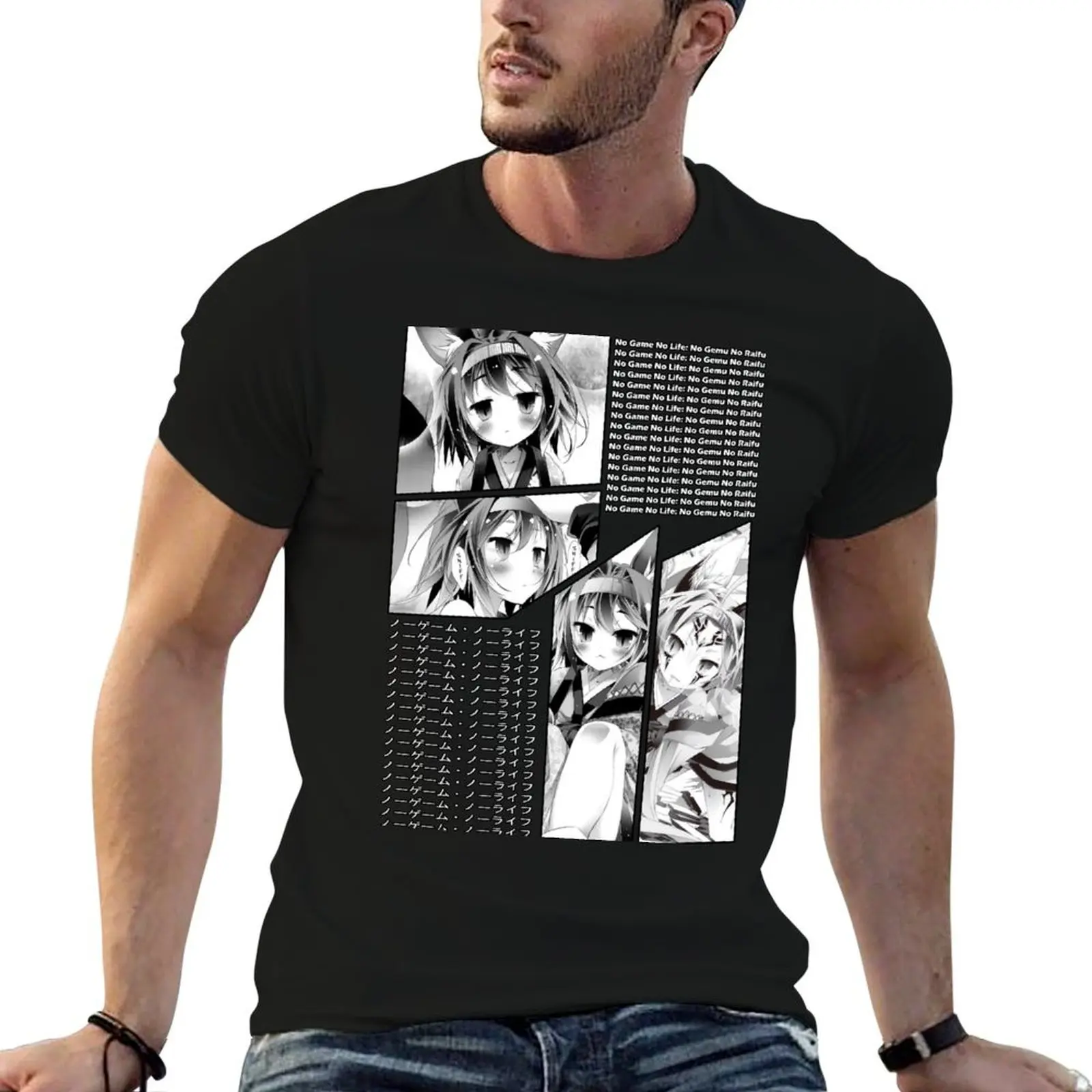 

Izuna Hatsuse No Game No Life No Gemu Raifu Manga Panel Anime Design T-Shirt t shirt men 100% cotton luxury brand T-Shirt