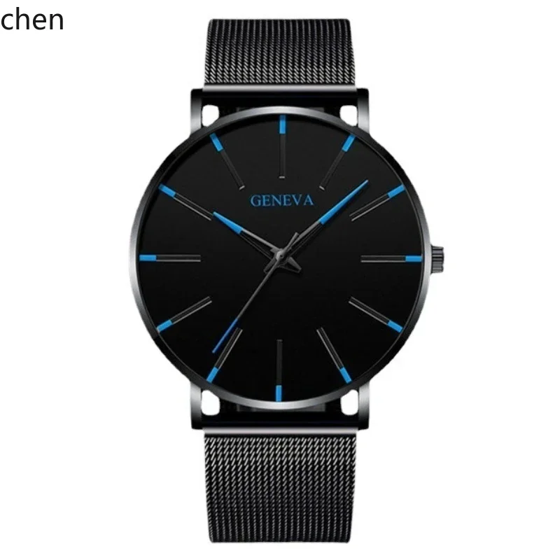 ZK new fashion couple men's women's simple business mesh belt quartz watch