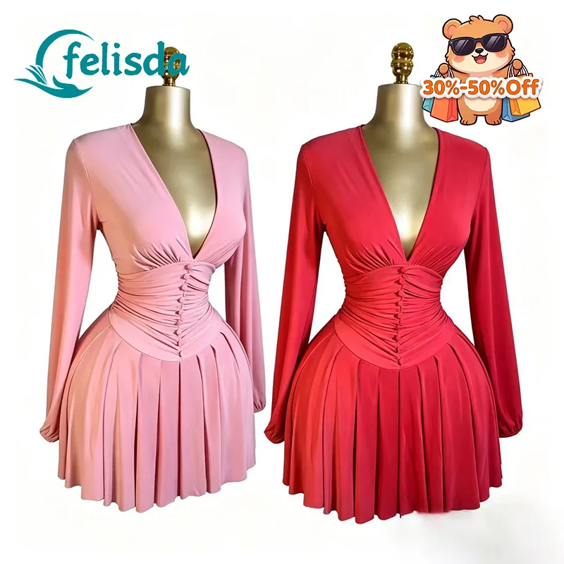 

Модное женское мини-платье для вечеринок, летнее/весеннее, новинка, с драпировкой, рукавами-фонариками, облегающее, короткое, повседневное платье, Vestidos Ropa mujer