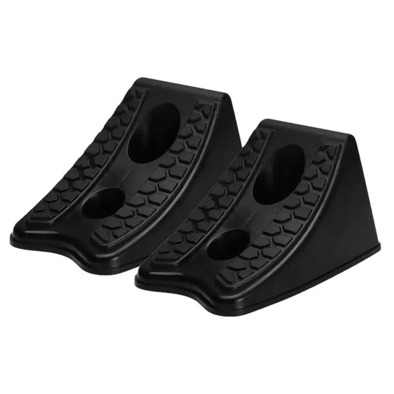 Tope de rueda de coche para garaje, 2 piezas, excelente tracción, antideslizante, estacionamiento de camión, bloque de tope automático móvil