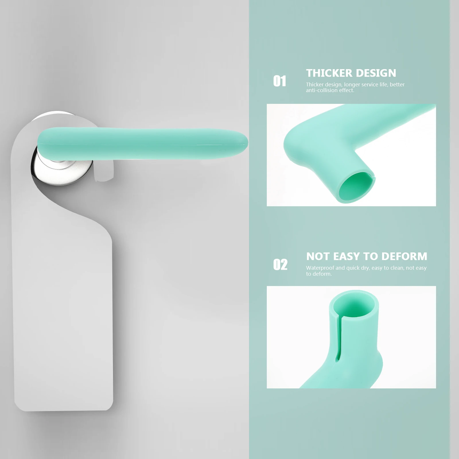 

2pcs Silicone Door Covers Anti Collision Child Proof Thicken Guard Protective Sleeve Doorknob Covers For Home Baby Safety