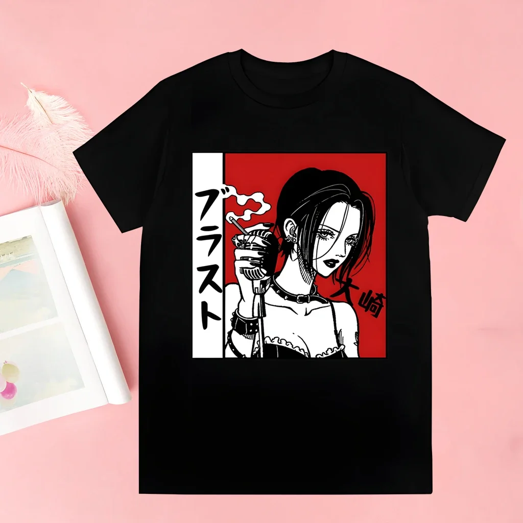 

Аниме Осаки Нана Мужская футболка Мужская унисекс Аниме Мультяшный дизайн Мужская футболка Homme Летние топы с коротким рукавом Винтажный стиль