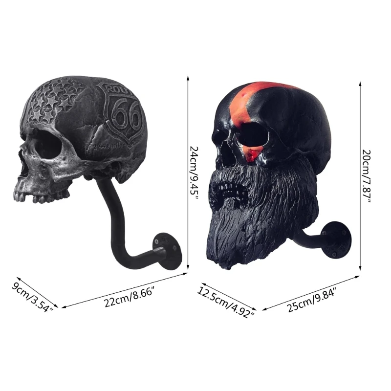 for Creative Adult Motorcycle Helmet Holder Halloween Skull Decoration Helmet Ra