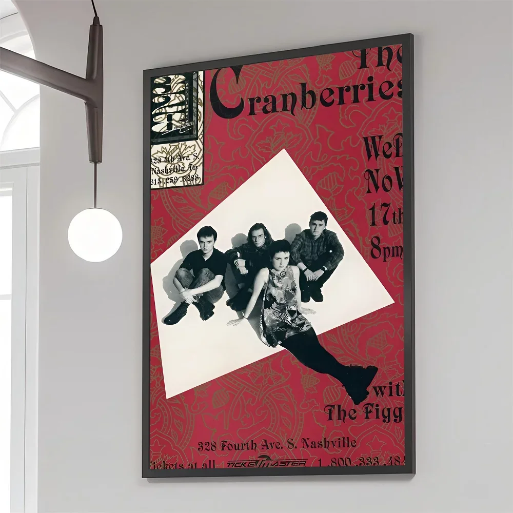 1PC The-Cranberries Band Poster Movie Sticky Posters Retro Kraft Paper Sticker DIY Room Bar Cafe Aesthetic Art Wall Painting