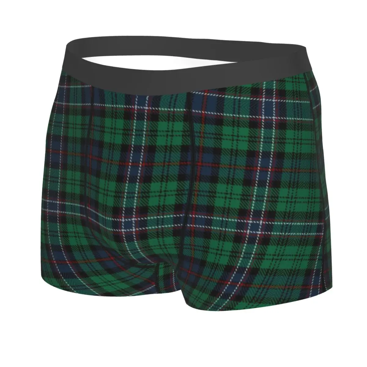 Custom Fashion Scottish National Tartan Boxers Shorts Panties Men's Underpants Stretch Popular Gingham Plaid Briefs Underwear