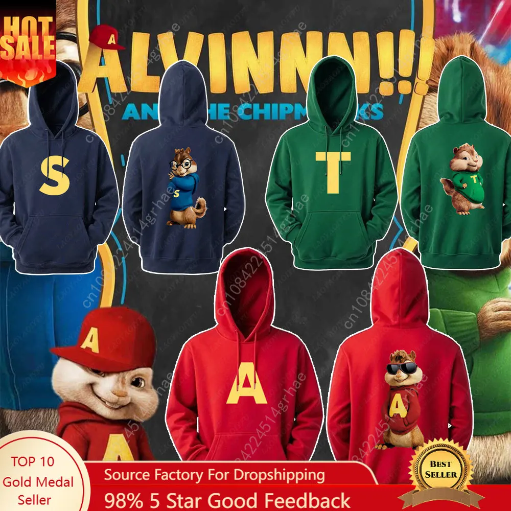 

Alvin and The Chipmunks: The Squeakquel's Pullover Woman Manfashion Drop Shoulder Hoodie Is Available for Best Friend Sweatshirt