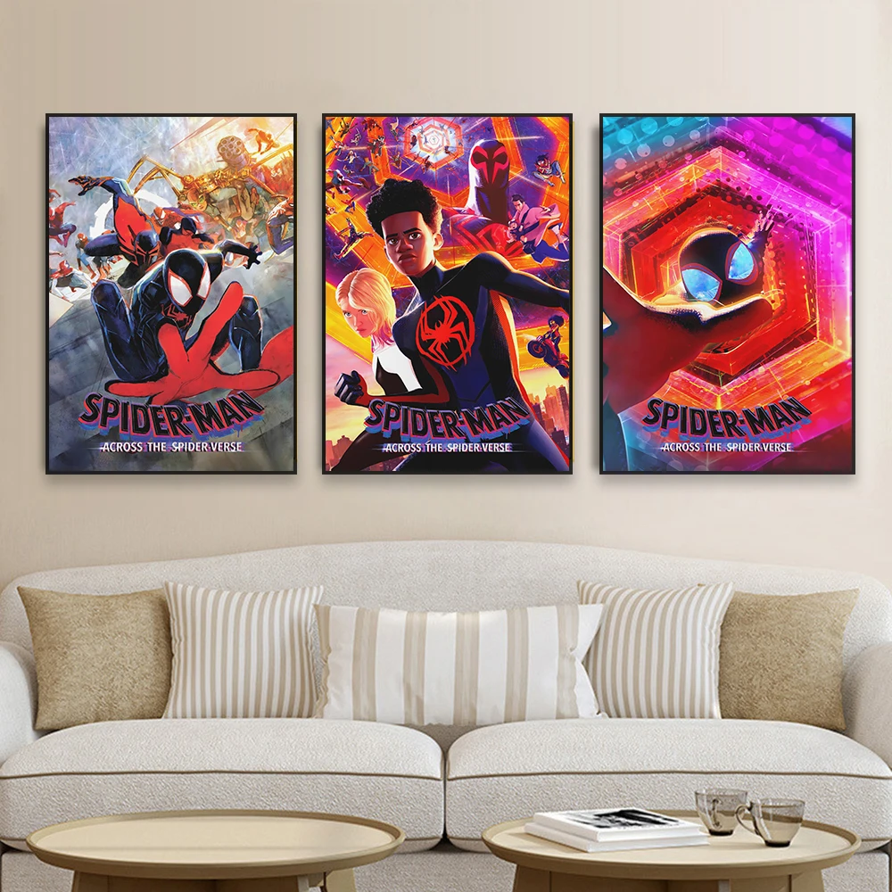 Superhero Movie Poster Spider Man Prints Deadpool & Wolverine Canvas Painting Classic Black Widow Film Picture Home Decoration