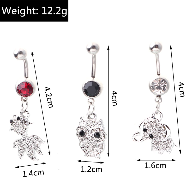 Aihua Steampunk schwarz hohl Kreuz baumeln Nabel Ring chirurgischen Stahl Bauchnabel Ring Gothic Piercing Ombligo Oreja Körpers chmuck – Detail 35