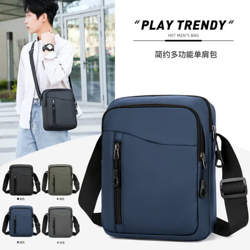 

2024 New Men's Oxford Cloth Shoulder Crossbody Casual Men's Backpack Small Bag Business Casual Office Travel Business Briefcase