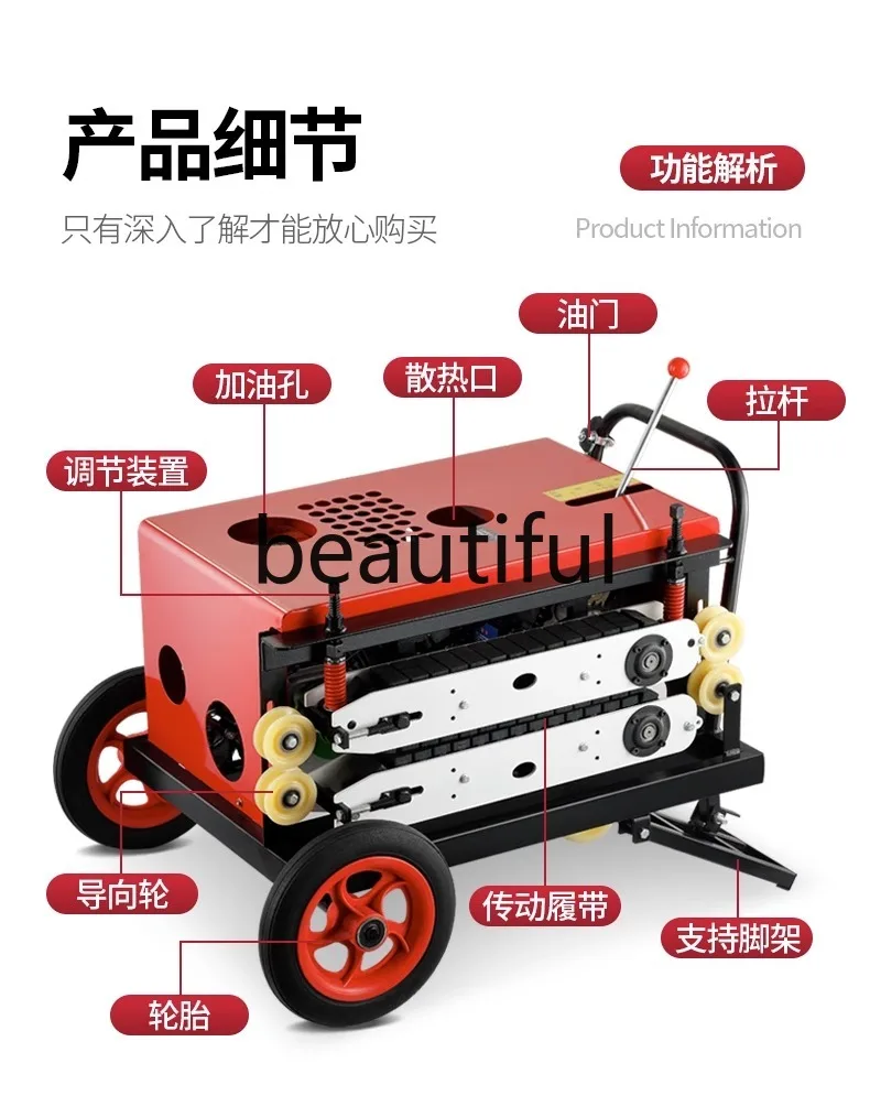 Cable pulling machine Cable guiding machine Overhead pipeline Fiber optic cable Buried threader Tractor