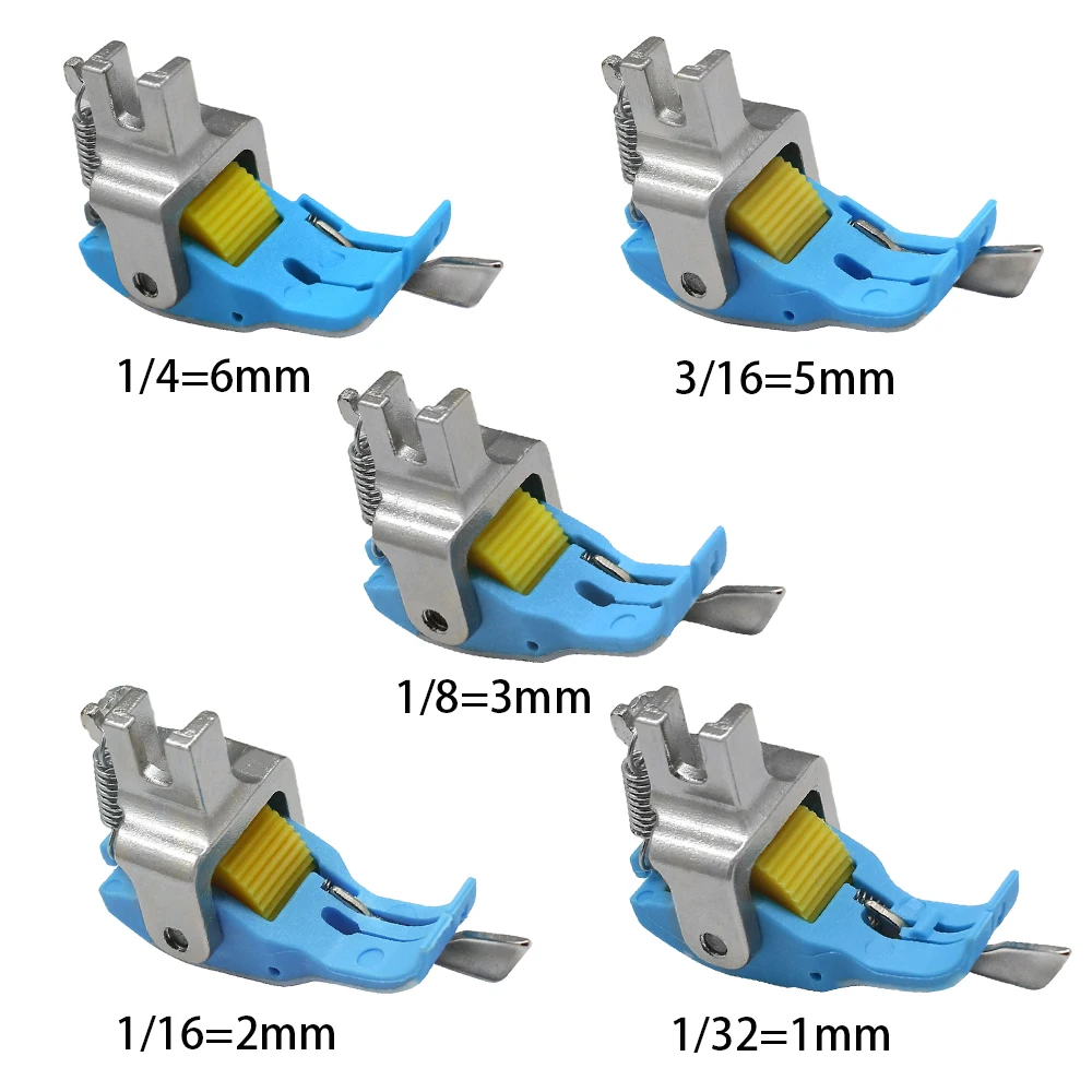 1pc SP-18 Right Edge Guide Roller Presser Foot 1/32''+3/16''+1/16''+1/8''+1/4'' For Industrial 1-Needle Sewing Machine Accessory