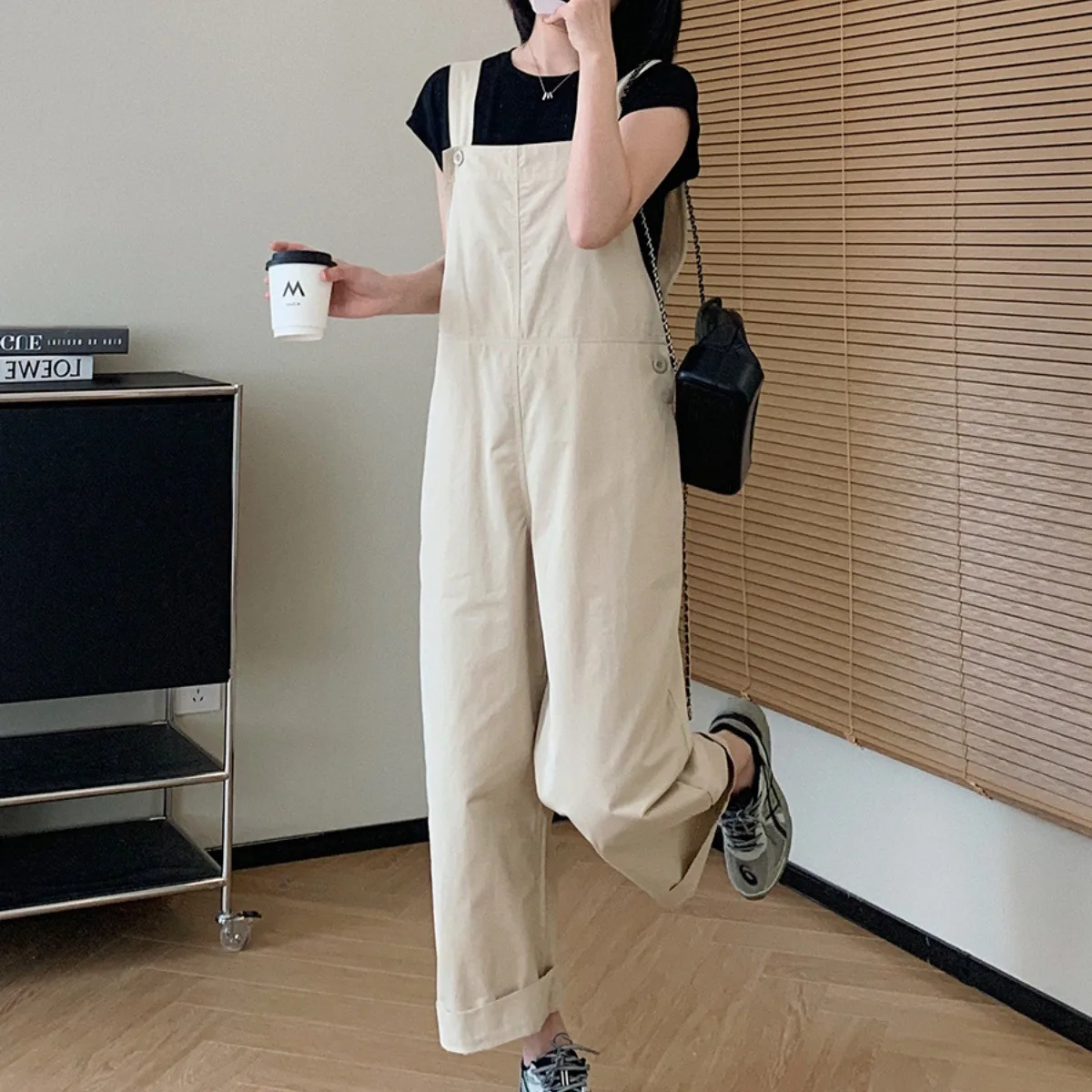 Jumpsuits Women Aesthetic Leisure Fashion Pockets Denim Washed Daily College All-match Design Simple Straight Ins Solid Popular