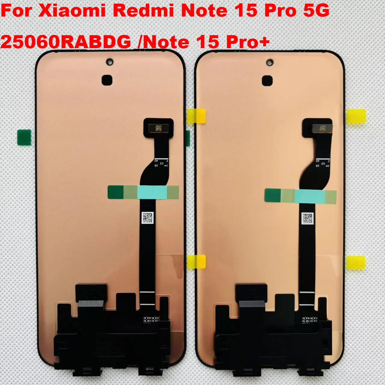 6.83인치 정품 AMOLED 샤오미 레드미 노트 15 프로 5G용, 레드미 15 프로+ 5G/ 노트 15 5G LCD 디스플레이 스크린 터치 디지타이저 프레임