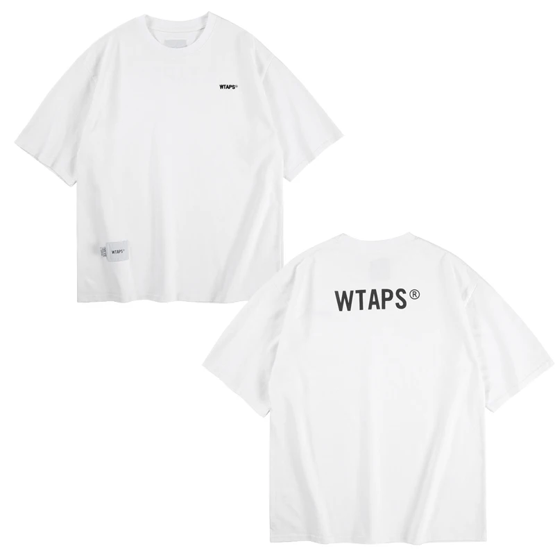 Summer High Quality WTAPS Classic Printed Short Sleeve Japanese Fashion Men\'s Women\'s Daily Simple Loose 100% Cotton T-shirt