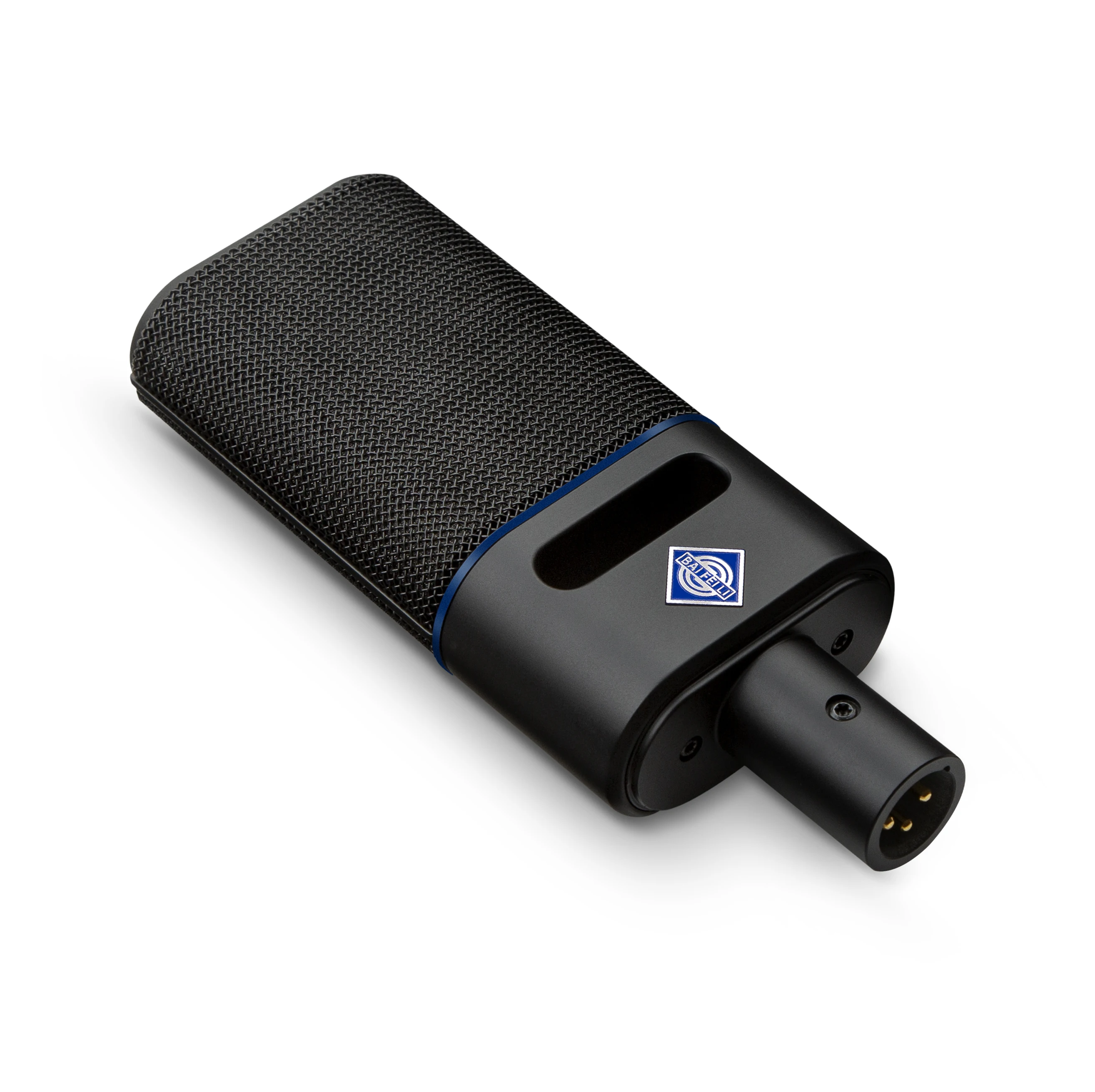 BAIFEILI FD10 Mikrofon Kondensor Diafragma Besar Profesional dengan Shock Mount untuk Perekaman Vokal, Podcasting, Streaming