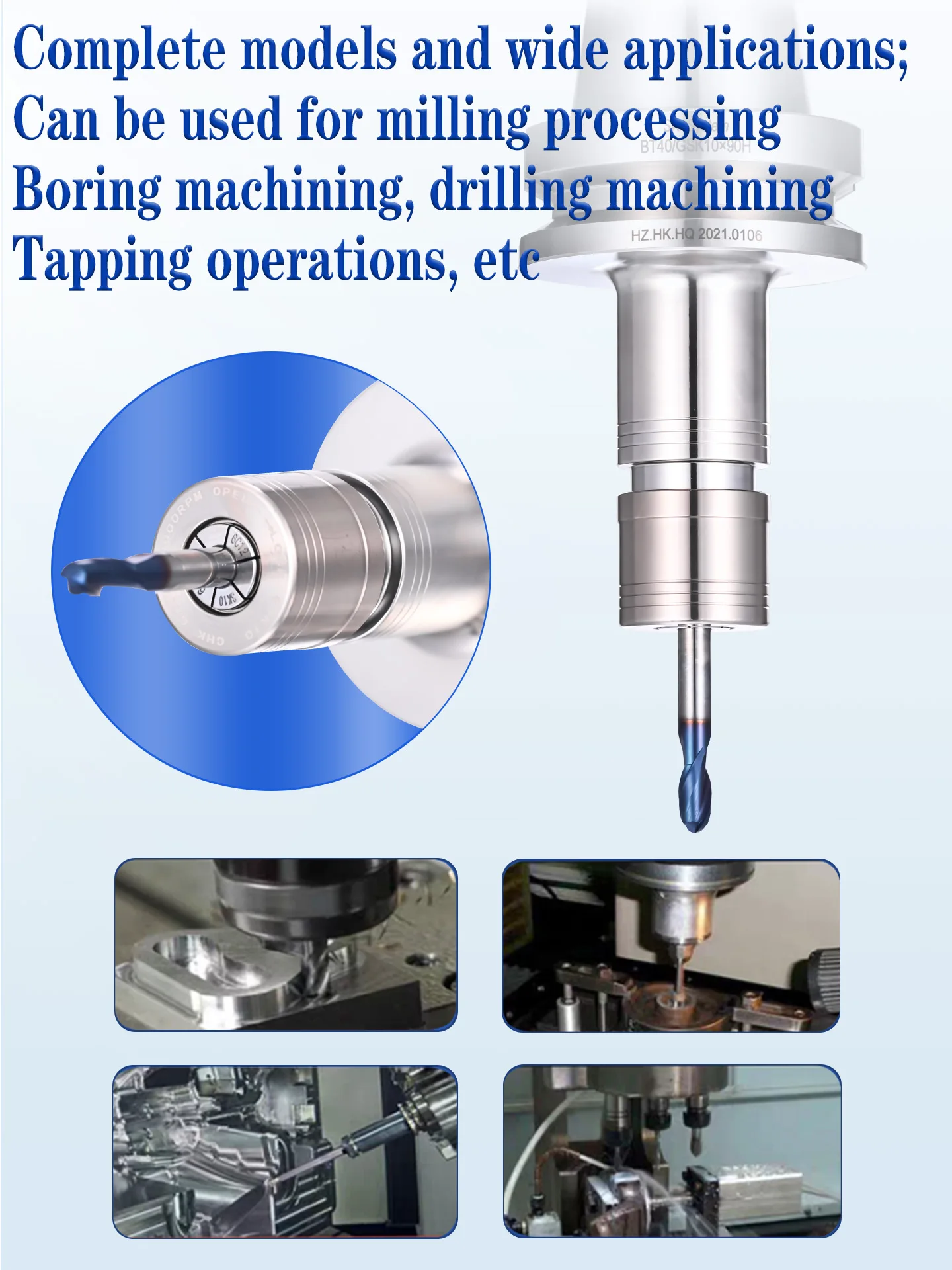 BYGD sk Spannzangen sk6 sk10 sk13 sk16 gsk06 gsk10 gsk13 gsk16 Spannzangenfutter BT30 BT40 SK40 HSK63 Werkzeughalter Halterung Werkzeugspannzange – Detail 12