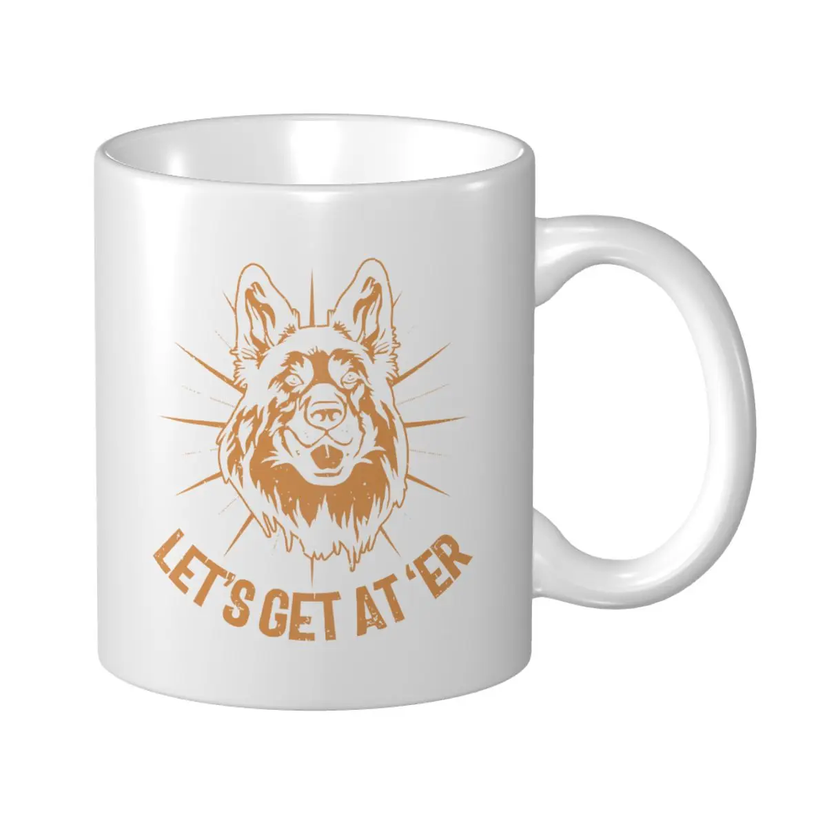 Mark Cup Mug German Shepherd Dogs Let's Get At ER Coffee Mugs Tea Milk Water Cup Travel Mugs For Office Home