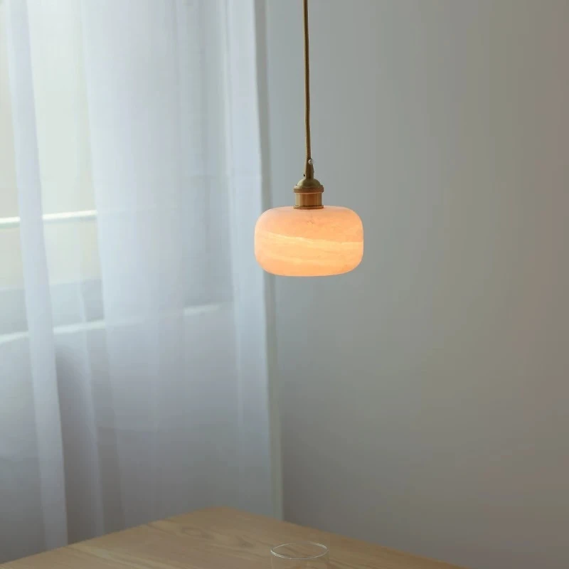

Natural Marble minimalist Led Pendant lights restaurant Kitchen Table Living Room Bedroom Bathroom Modern Nordic hanging lamps