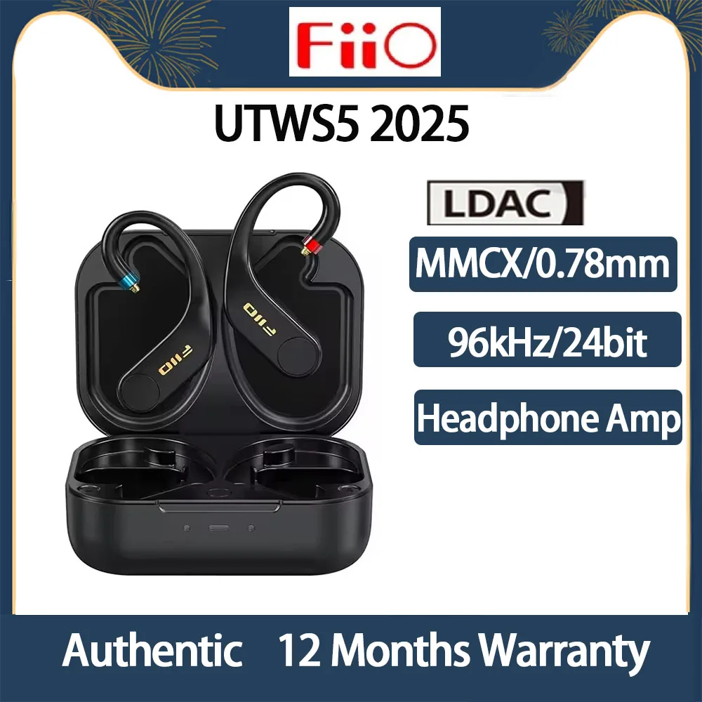 Fiio Utws5 2025 New Version True Wireless Bluetooth Earphones Custom Hook & Headphone Amp For Iems Hi-Res LDAC -Mmcx/0.78 2pins