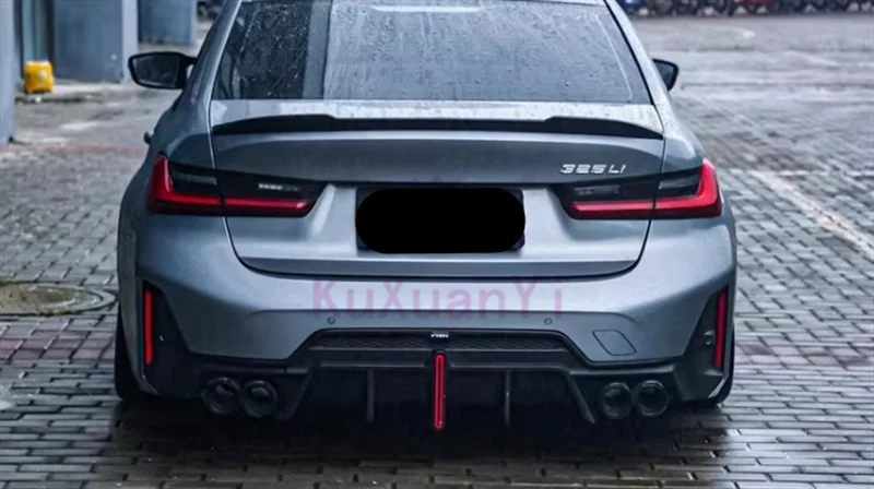 تستخدم لسيارات BMW الجديدة 3 Series G20 G28 مكونات الجسم المعدلة على شكل حرف A، طقم الجسم الناشر للشفاه الخلفية من ألياف الكربون