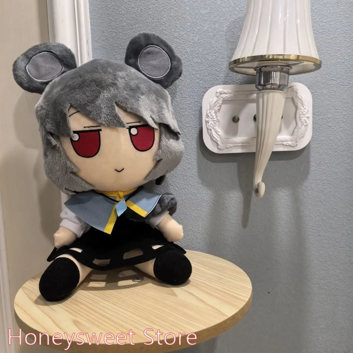 

Nazrin Anime TouHou Project FUMO Cute Figure Doll Plush Stuffed Sitting Dolls Toy Cosplay Kawaii Girl Birthday Xmas Gifts 20cm