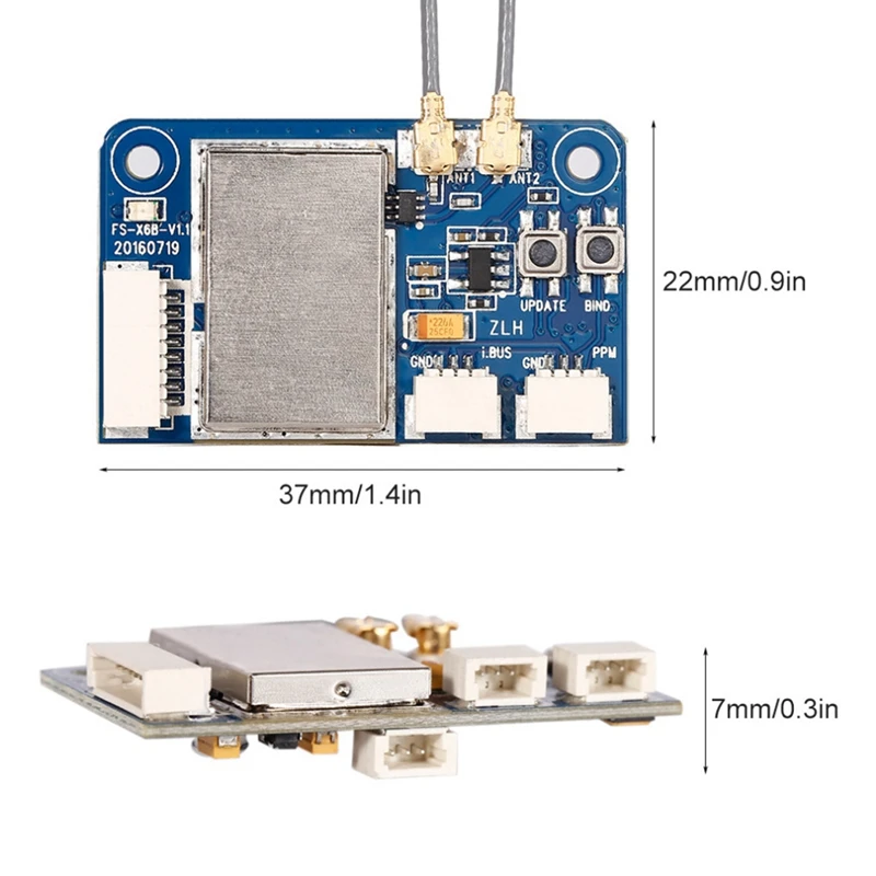 RC FPV Drone Airplane Helicopter Receiver Receiver FS-X6B X6B 2.4G 6CH IBUS PPM PWM For FLYSKY I6S I6 I6X I4X Radio Transmitter