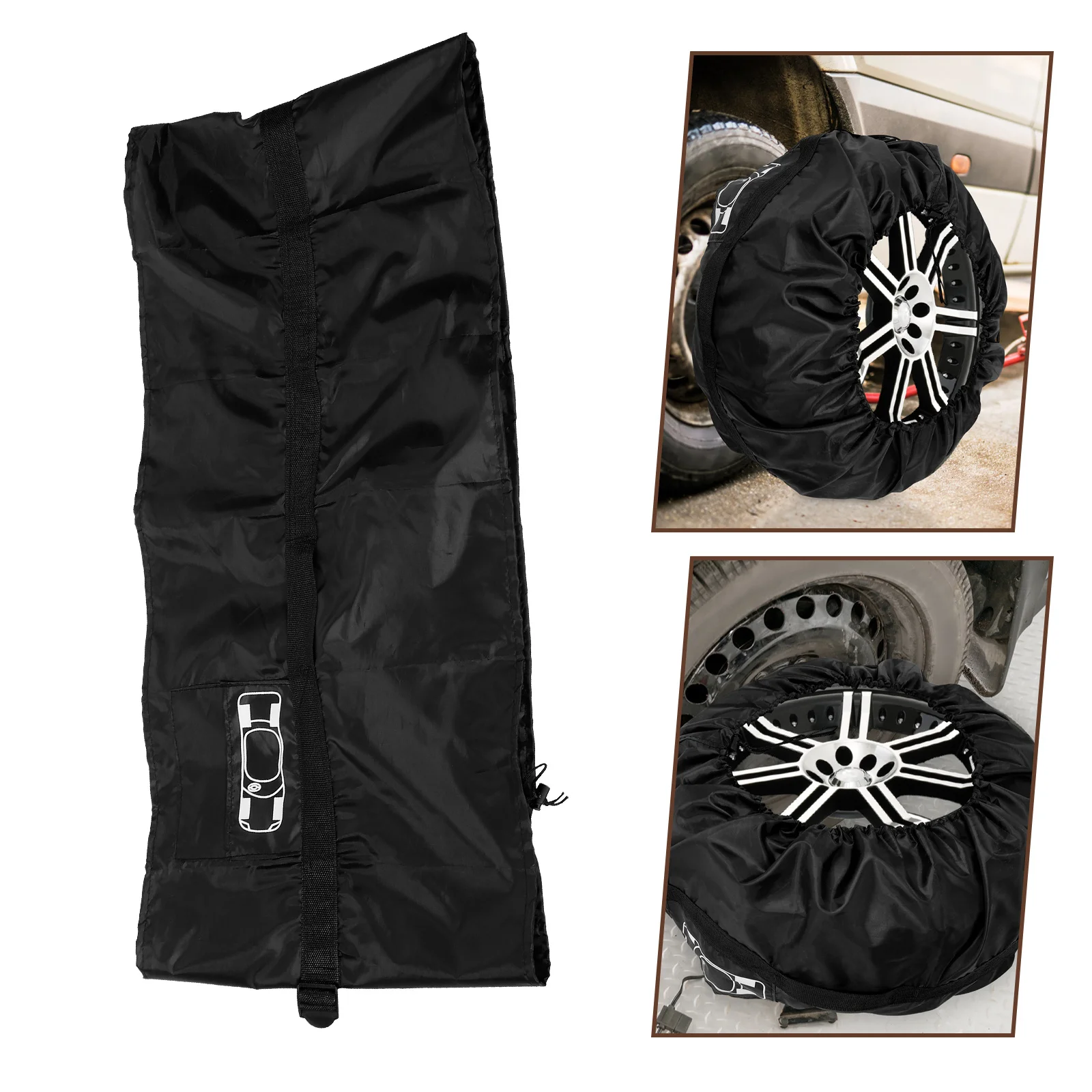 Autoreifenabdeckung, robust, 190T Polyester, LKW-Radschutz, für Wohnmobil, Anhänger, Reifenabdeckung, Schnee, Aufbewahrungstasche, leicht, tragbar