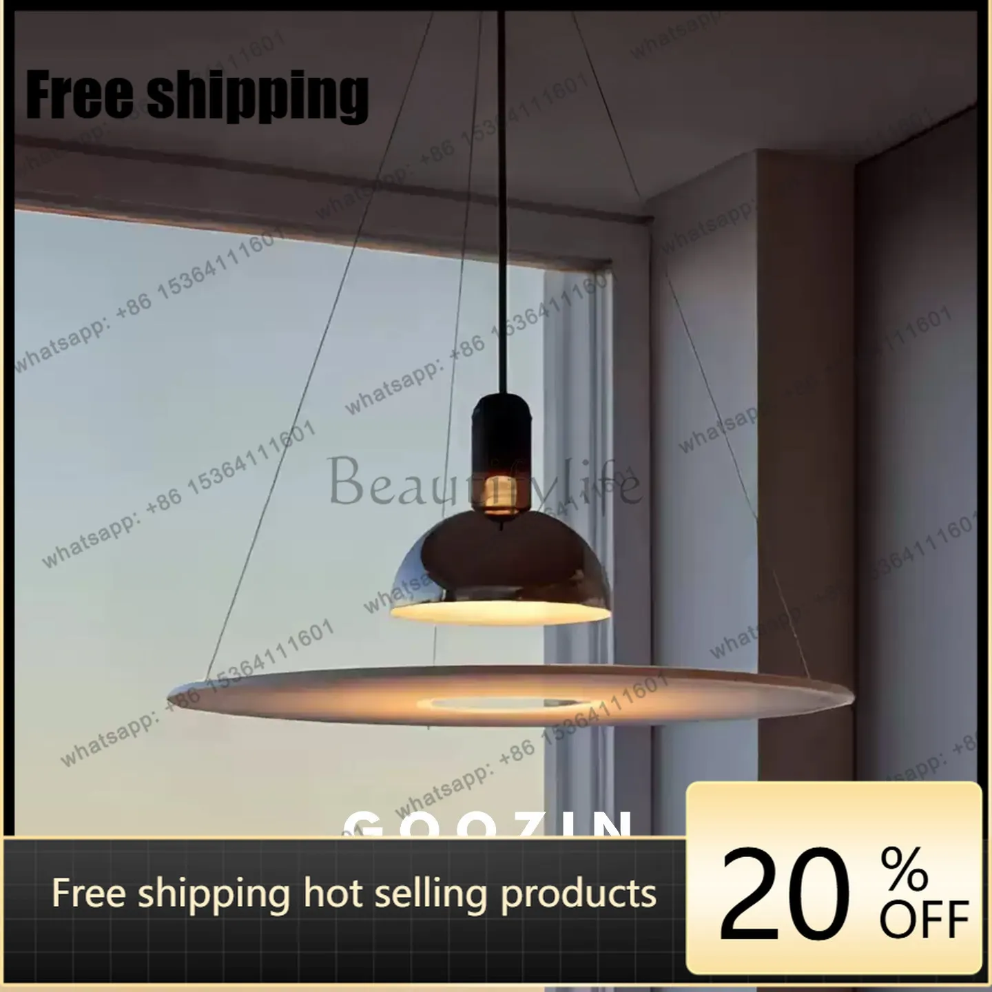 HOT Italian chandelier Nordic simple bar table restaurant light