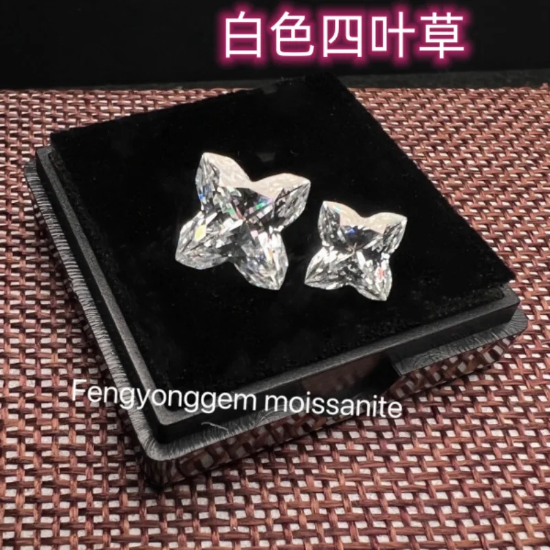 

0.4-5ct Rare Shape Moissanite Loose Stones Certified Moissanite Diamonds Four Leaf Clover VVS1 for Jewelry Making