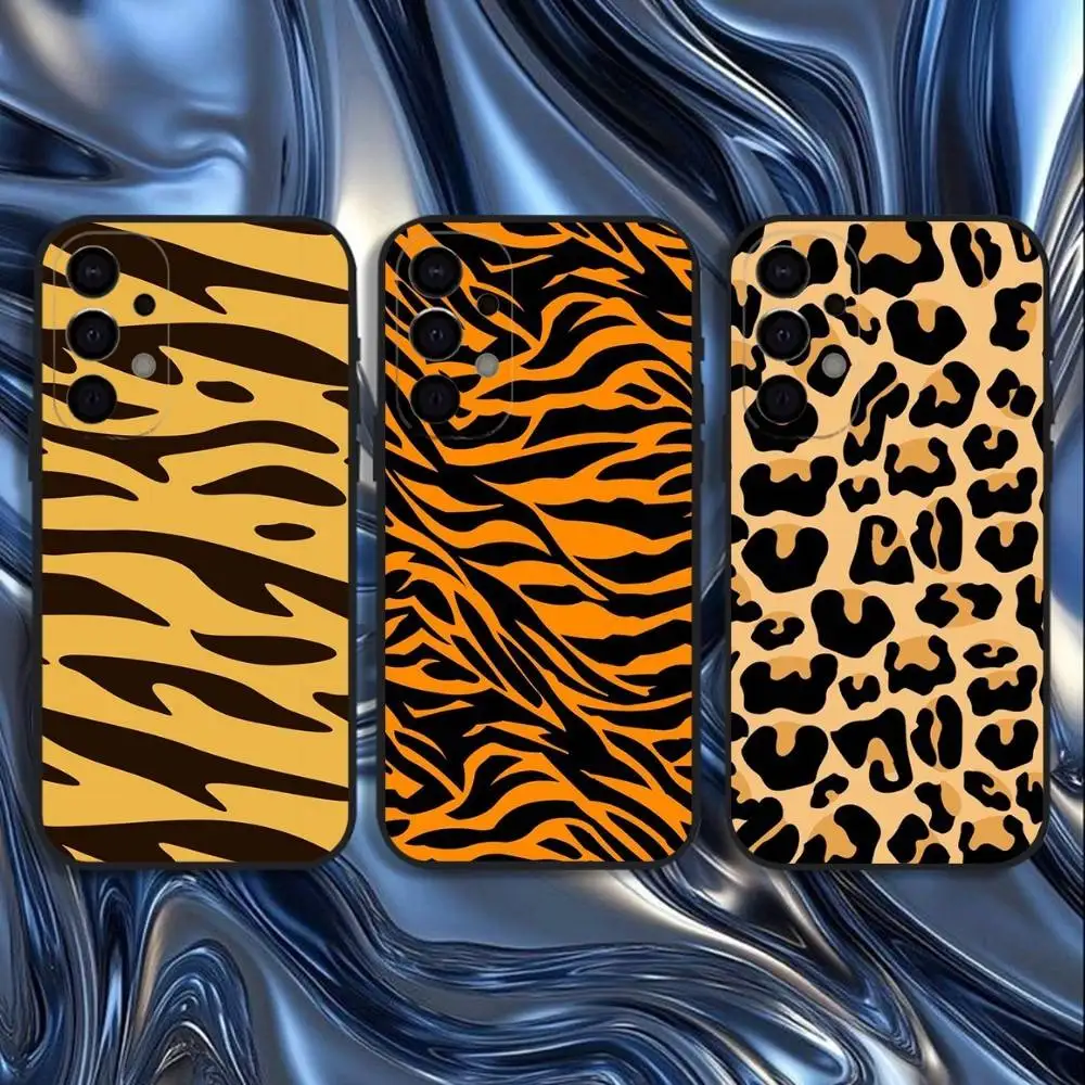

Fashion Tiger Leopard Stripe Phone Case For Samsung S25,S24,S21,S22,S23,S30,Ultra,S20,Plus,Fe,Lite,5G Black Cover