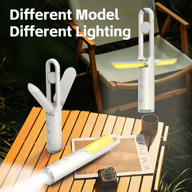 Outdoor Ultra-bright Lightweight Camping Light Multifunctional Small Light Camping Lamp Rechargeable Camping Flashlight