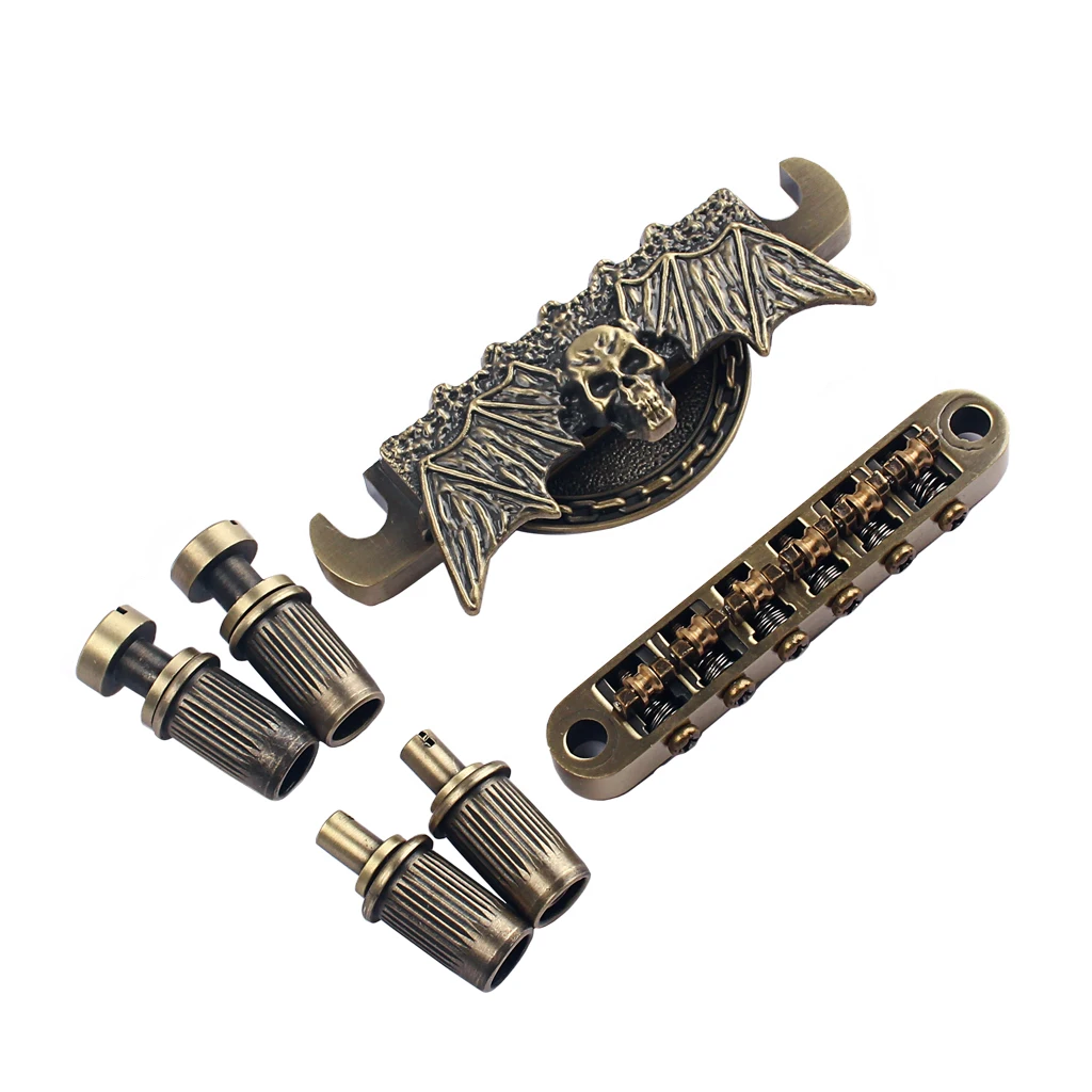 1 Set Guitar Roller Saddle Tune-O-Matic and Bridge Tailpiece