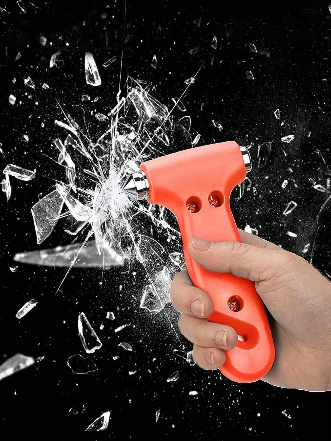 2-In-1 Emergency Escape Hammer And Seat Belt Cutter, Suitable For Window Breaking, Fire, Rescue