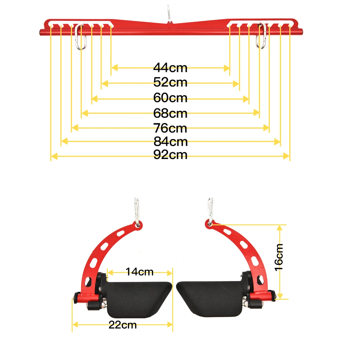 Home Gym Multi-Grip Lat Pull Down Bar Back Spier Gripper Lat Pulldown Handvat Fitness Pulldown Lange Bar Voor Kabel Katrol Machine