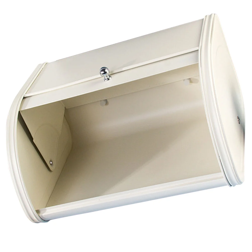 

Bread Box Bin for Countertop Food Containers with Lids Holder Metal Boxes Kitchen Rack Corner