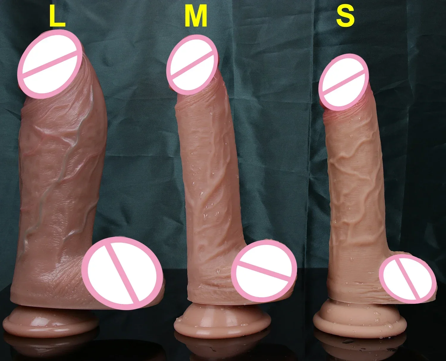 New Realistic Soft Thick Dildo Masturbators Big Cock Double Silicone Small Flesh Penis Woman Man Anal Sex Toy Suction Cup Dick