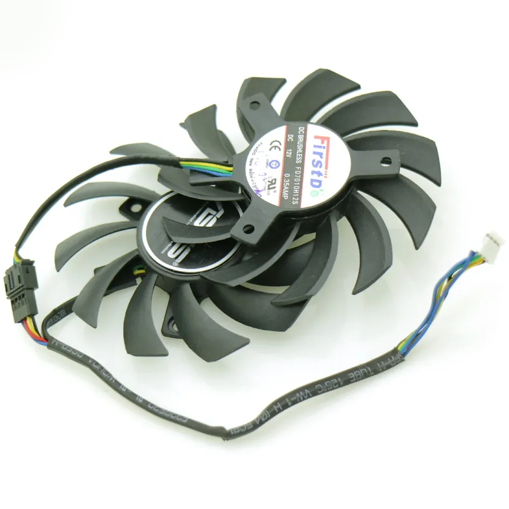 FD7010H12S DC12V 0.35A 75mm 4Pin 4Wire For ASUS GTX760 DirectCU II Graphics Card Fan