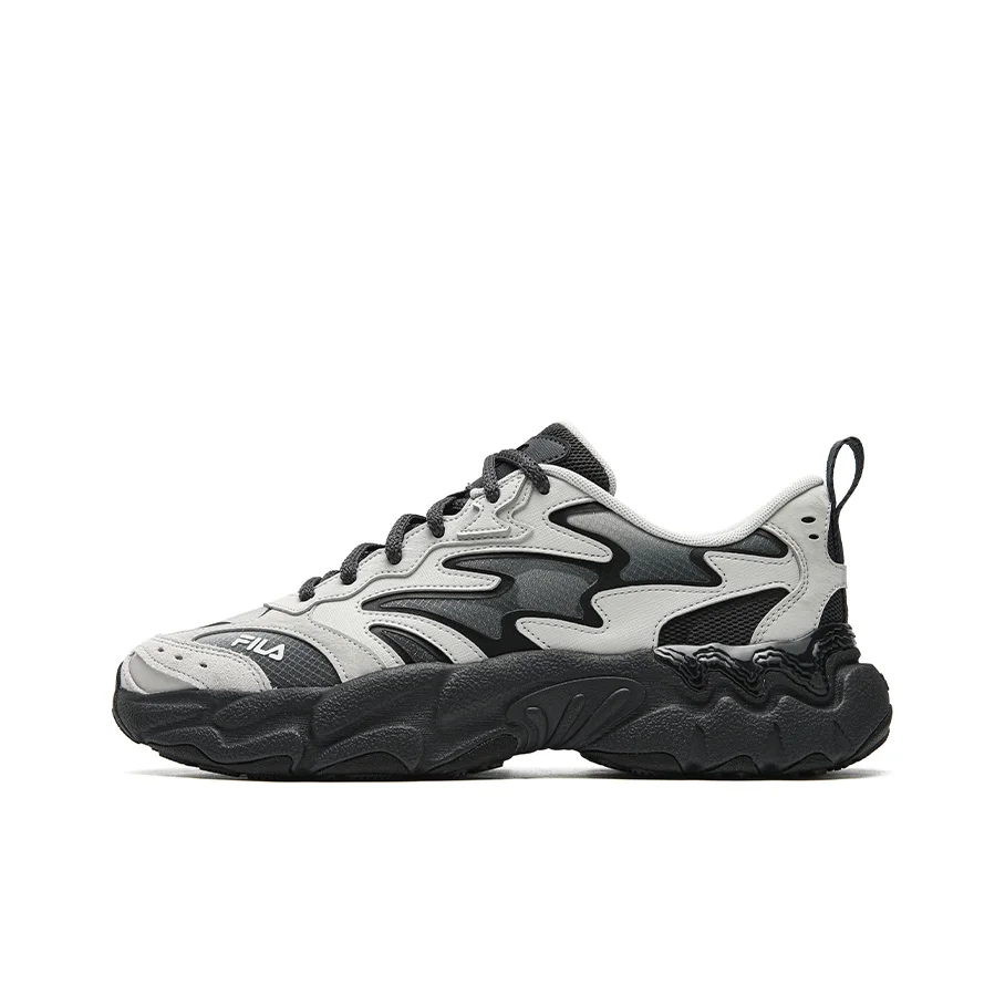 FILA FERN Cushioning Abrasion Resistant Breathable Lightweight Low top Chunky Sneakers Men's Gray F12M622112FAB