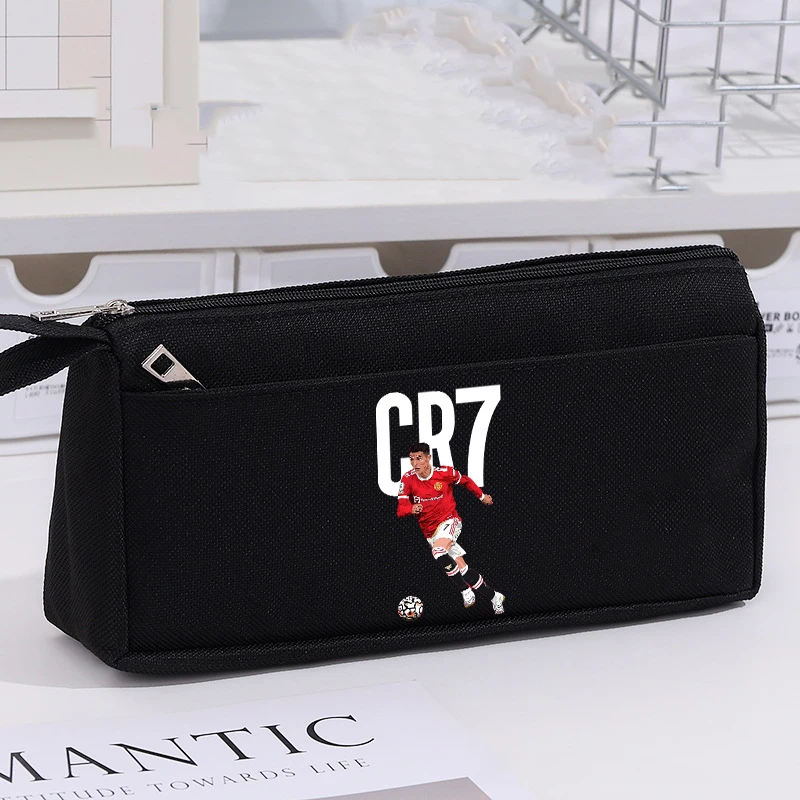 

Пеналы CR7 с изображением мультяшной футбольной звезды Роналду, большие сумки для ручек, модные пеналы для мальчиков и девочек, школьные канцелярские принадлежности, подарок, новинка