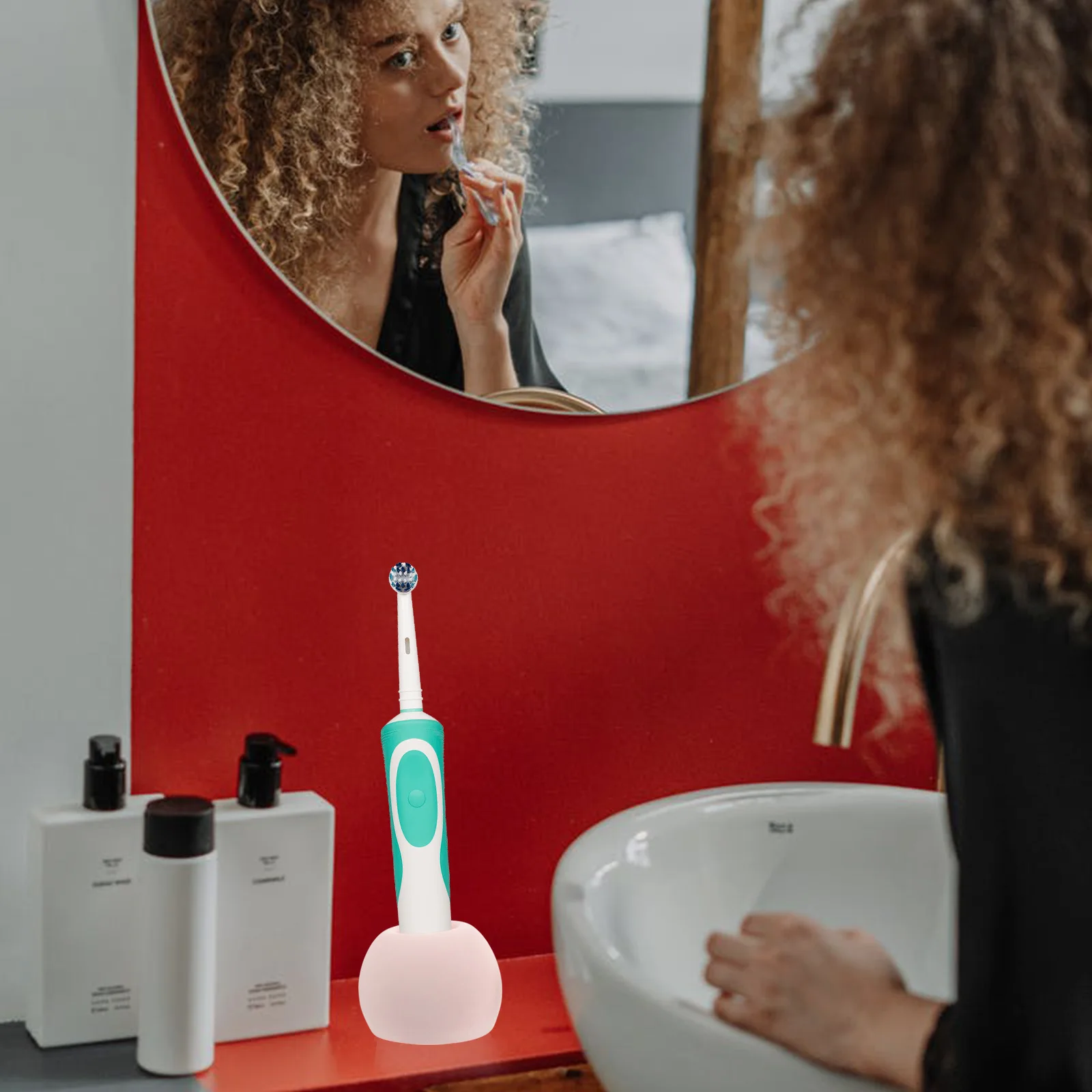 

3Pcs Toothbrush Holder Diatomite Fast Drying Water Absorption Stand for Bathroom Electric Toothbrush Organizer Rack