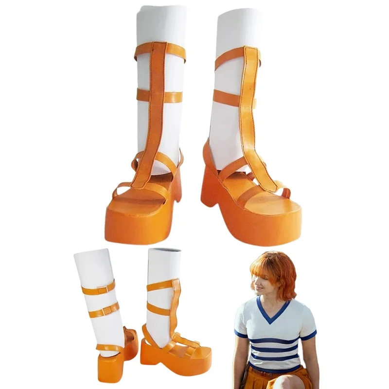 Nami Cosplay Fantasia Shoes One Cosplay Piece Disguise Accessories Sandals Adult Women Fantasy Halloween Carnival Party Props
