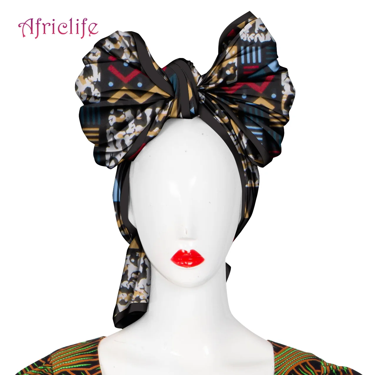 African Head Wraps with Solid Color Eage for Women Wax Cotton Handmade Wholesale Adjustable Edge Scarf Hair Care Turban WYB810