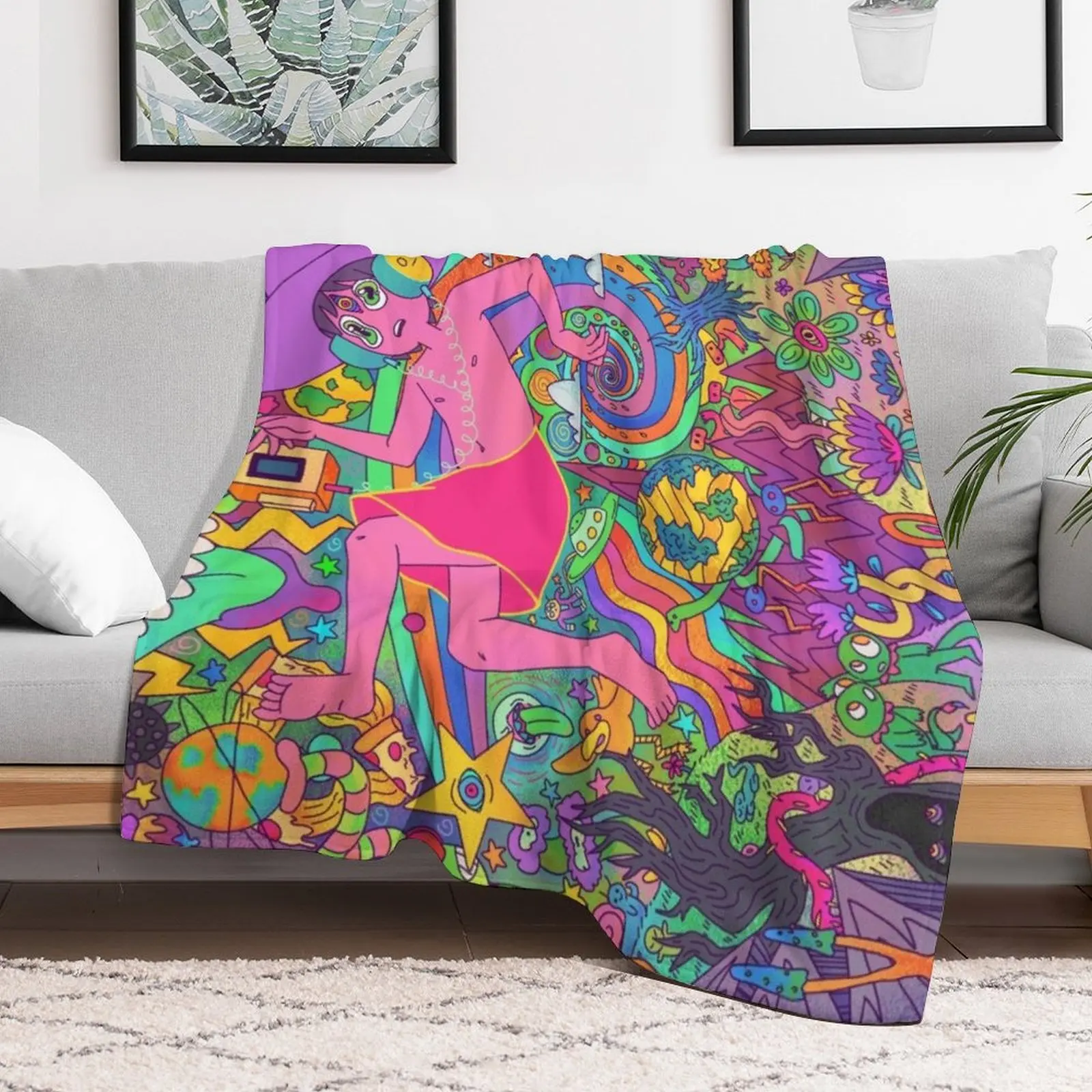 The Midnight Gospel Trippy Throw Blanket Camping Soft Beds Blankets