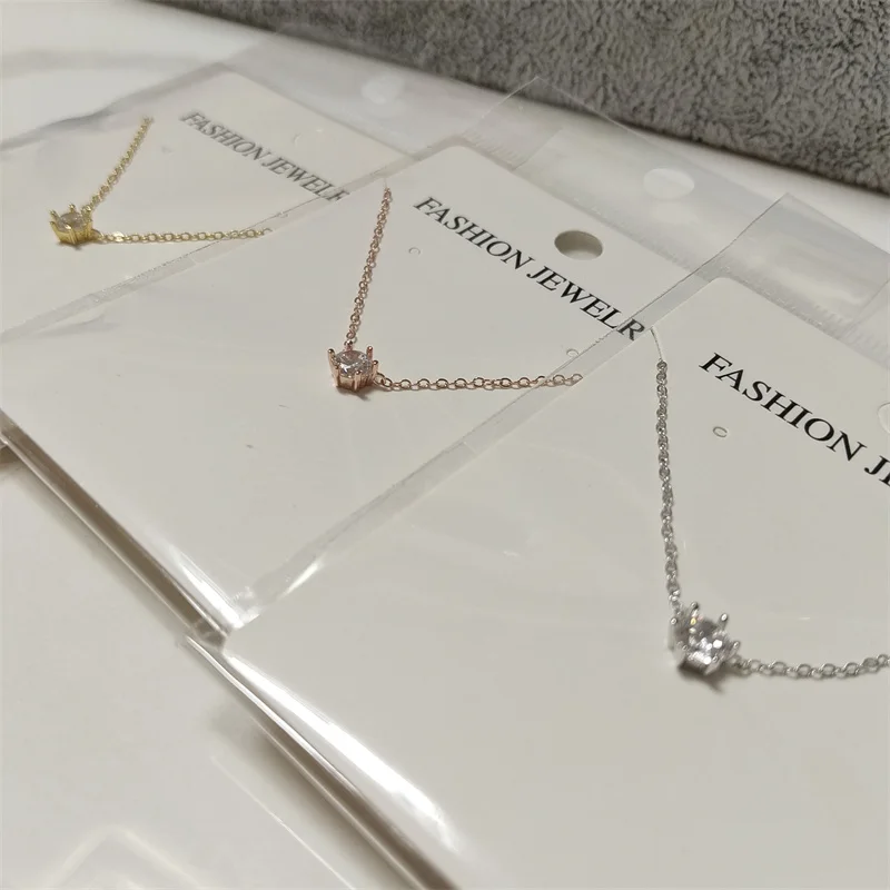 Somilia 925 Sterling Silver Necklace For Women 18K Rose Gold Plated 5A Zircon Pendant Necklace Real Money Fine Jewelry Moms Gift