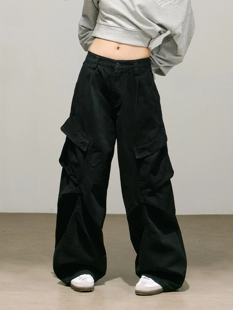 

Женские свободные брюки Smile Ddd с мелкими складками, рабочие, в стиле деконструктивного дизайна, прямые, длинные