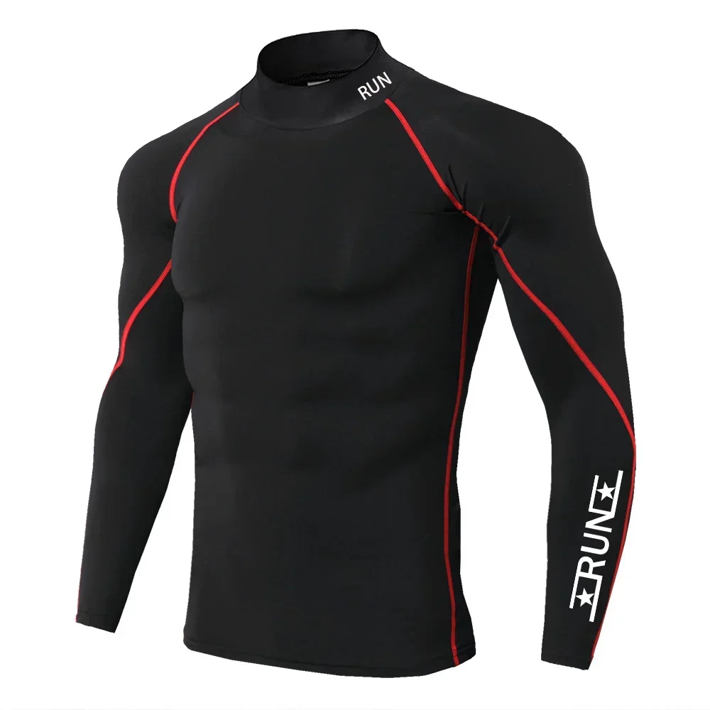 Running Compression T Shirt Men's Gym Training Quick Dry Shirts Fitness Undershirts Bodybuilding Tops Male Sports Wear