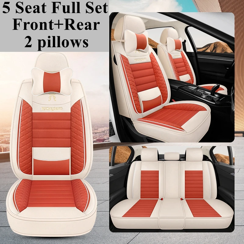 

Front+Rear Leather Car Seat Cover Set for Toyota Auris Crown Avensis T25 Corolla Cruiser FJ Hilux Matrix Prado Pruis Vios Yaris